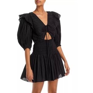 New Sea New York Paco Romper Puff Sleeve Black Ruffle Shorts Summer Cotton 12